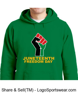 Green Juneteenth Hoodie Design Zoom