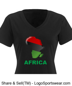 Black Colorful Africa Map dress Design Zoom