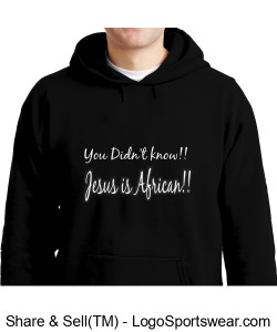 Black Hoodie White cursive writing Design Zoom
