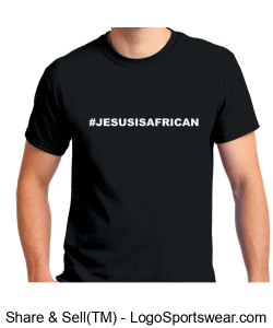 Black t-shirt with white writing Design Zoom